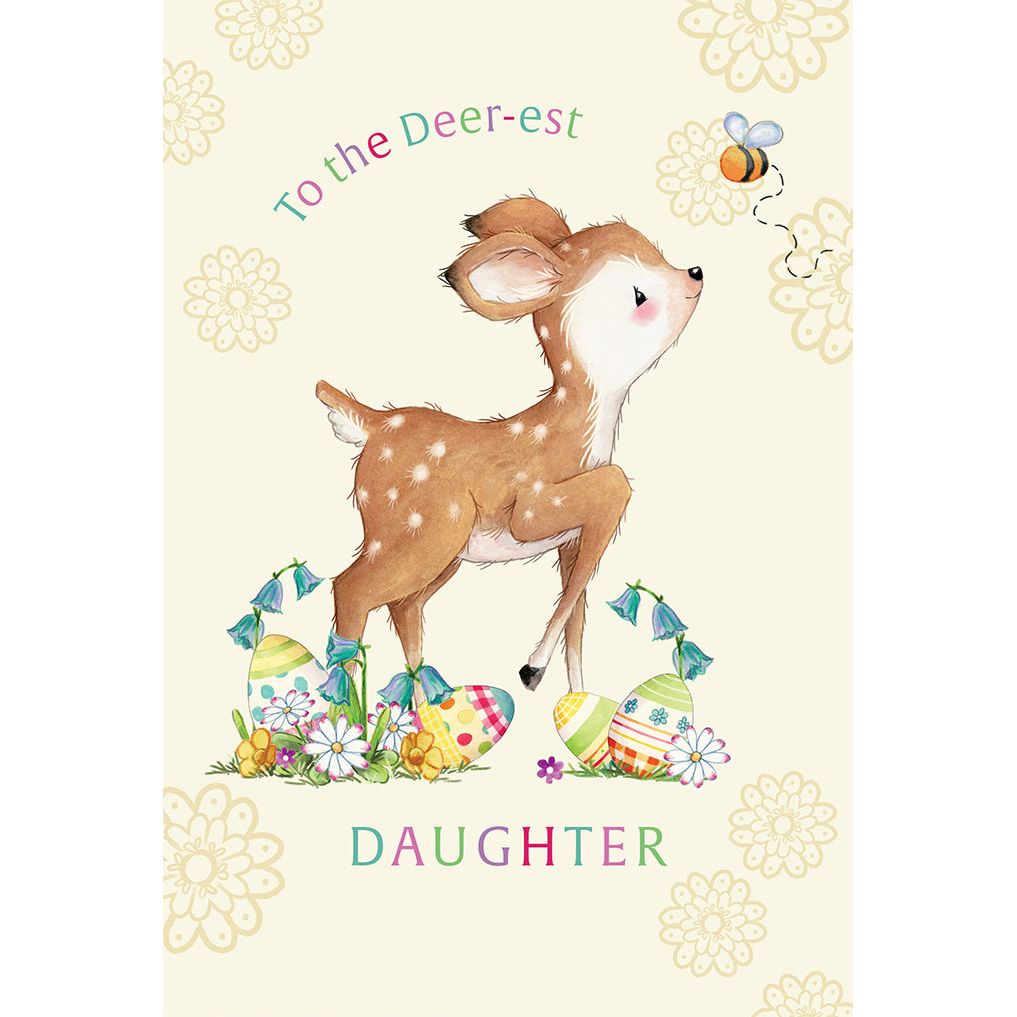 Little Deer Easter Card Daughter